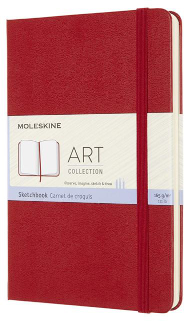 Блокнот для рисования Moleskine Art Sketchbook Medium (ARTQP054F2) нелинованный (Red)