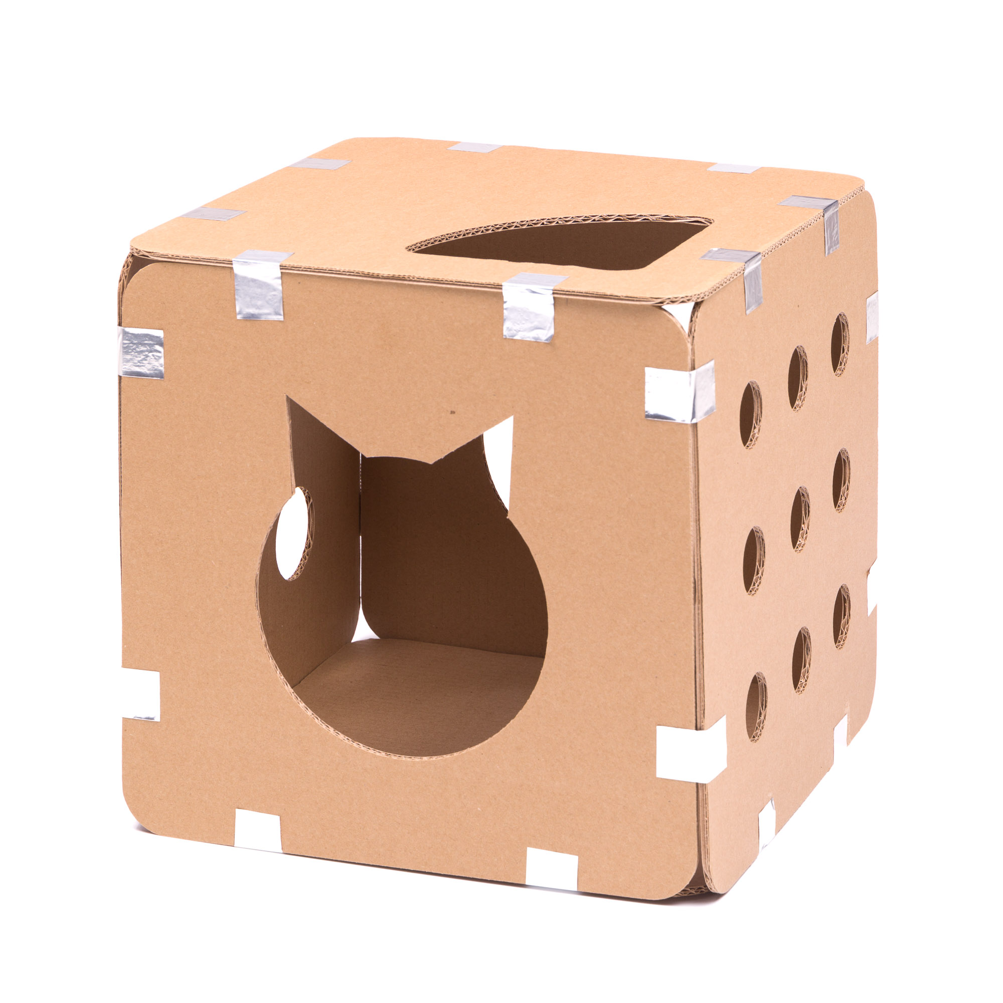 Домики для кошек  СберМегаМаркет Домик-коробка для кошек EcoPet сборный Комплект для сборки Turbo, 1 куб