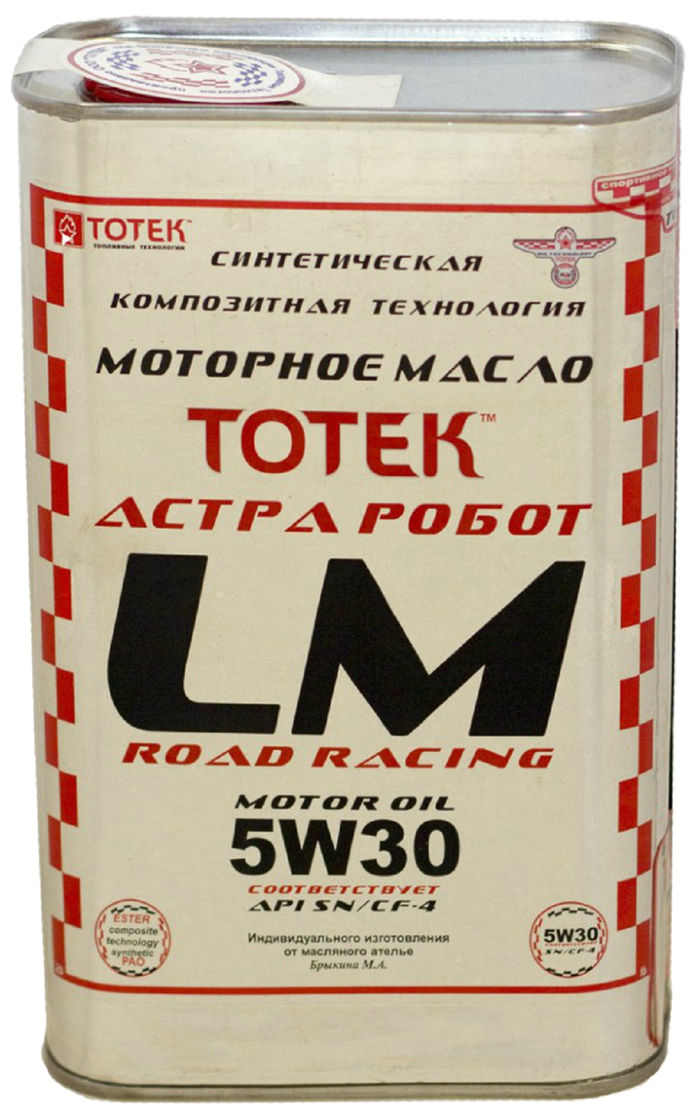 фото Моторное масло тотек астра робот lm sae 5w30 road racing