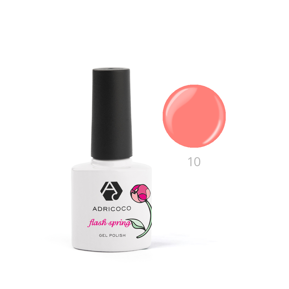 

Гель-лак ADRICOCO Flash Spring №10 Коралловый цветок