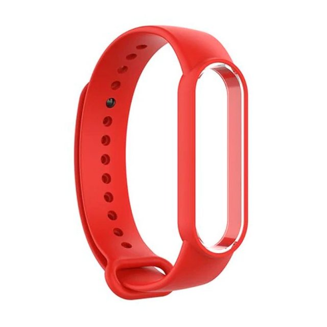 Ремешок NoBrand Silicone для смарт-браслета Xiaomi Mi Band 5 Red