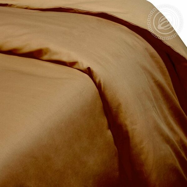 фото Пододеяльник из сатина (коричневый) 2-спальный на молнии артпостель