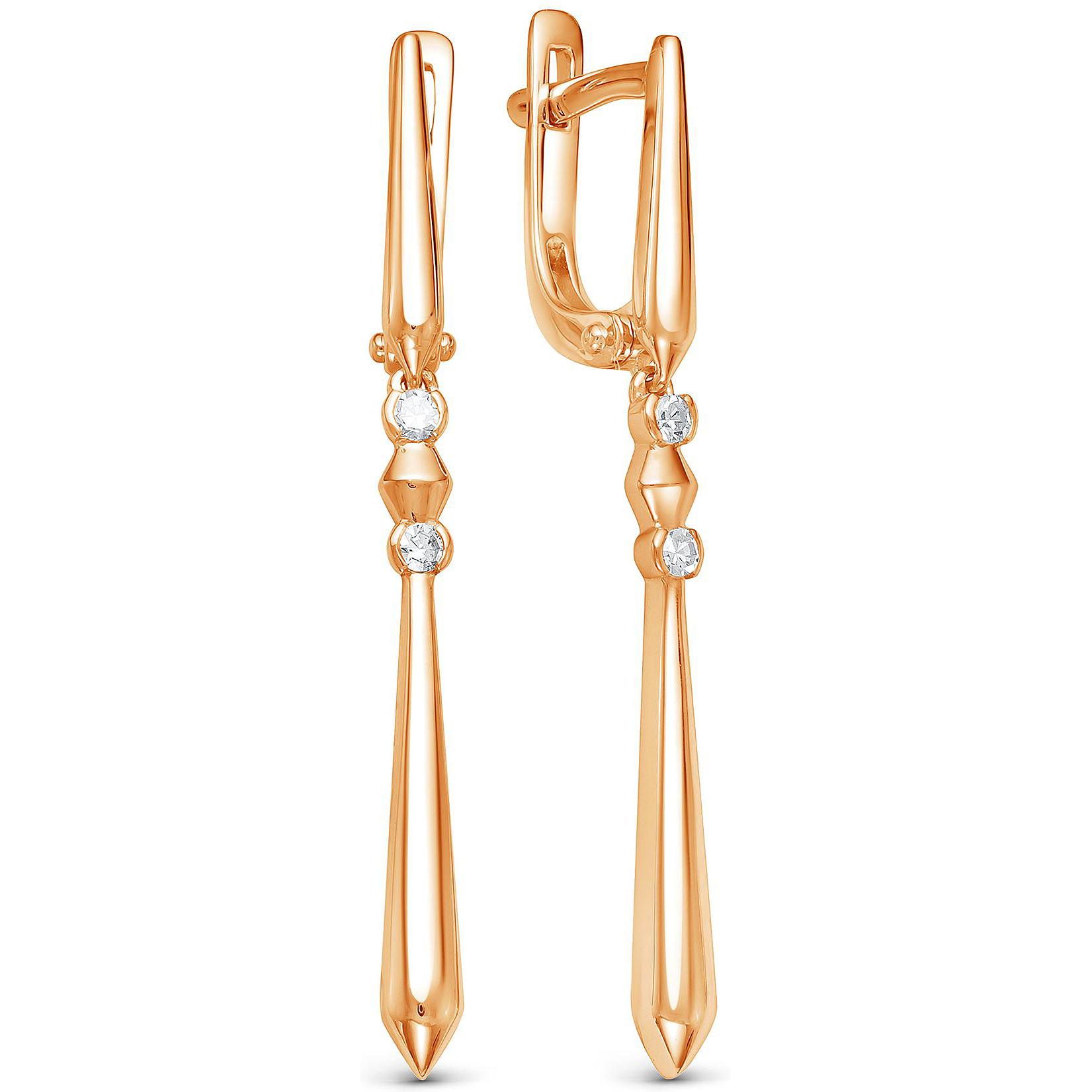 

Серьги женские из золота АЛЬКОР 23104-100, бриллиант, 23104-100