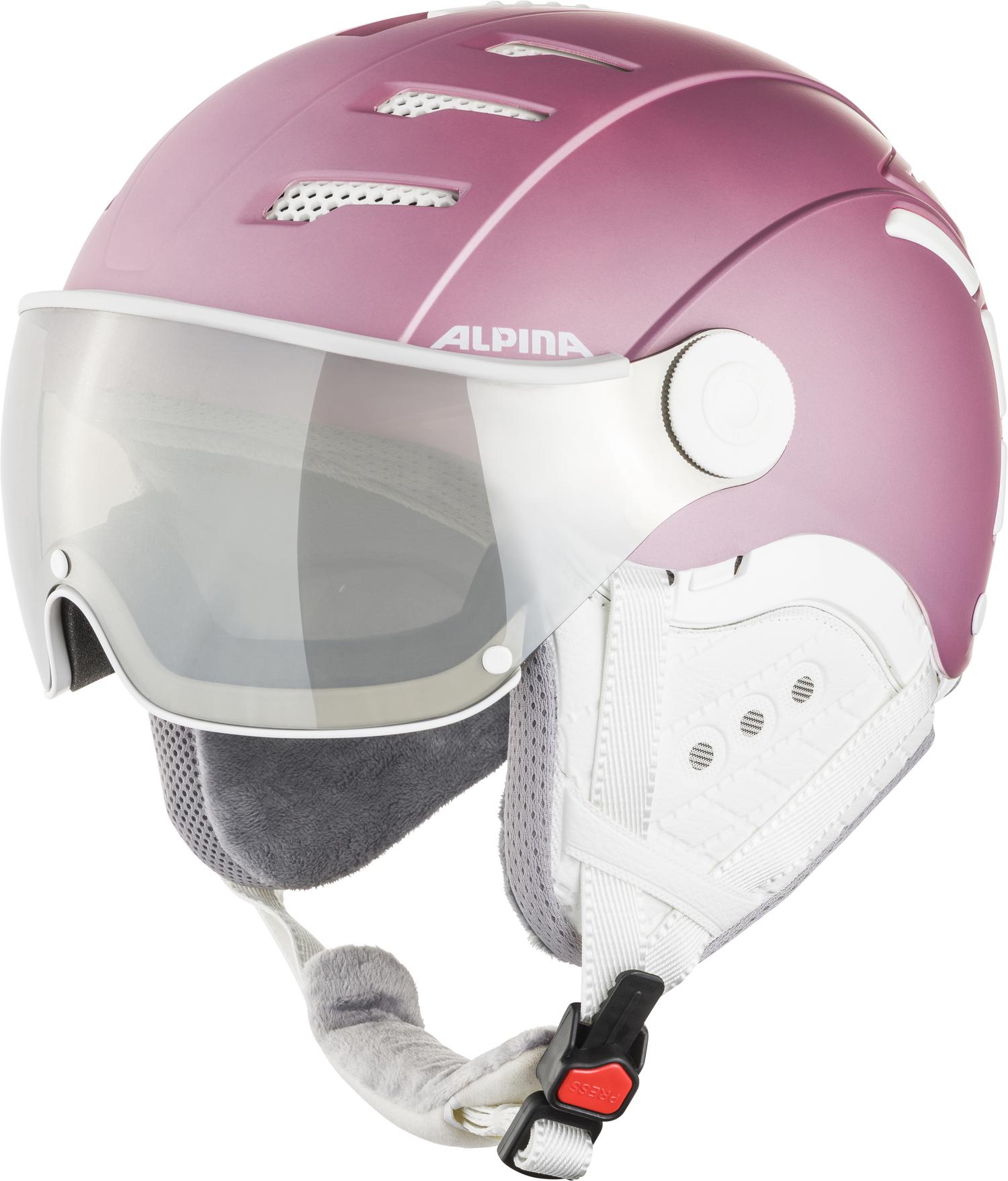 фото Горнолыжный шлем alpina jump 2.0 hm 2021, berry/white matt, xs/xxs