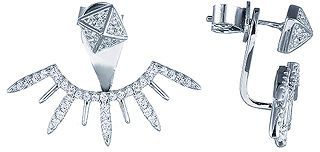 

Серьги женские из серебра Джей Ви SE-C0417, фианит, SE-C0417