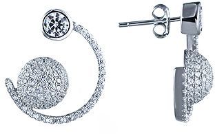 

Серьги женские из серебра Джей Ви SE-01238, фианит, SE-01238