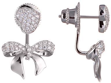 

Серьги женские из серебра Джей Ви ME070701A112B, фианит, ME070701A112B