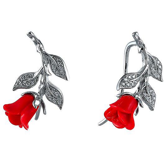 

Серьги клаймберы из серебра с пластиком Джей Ви me12748a, me12748a