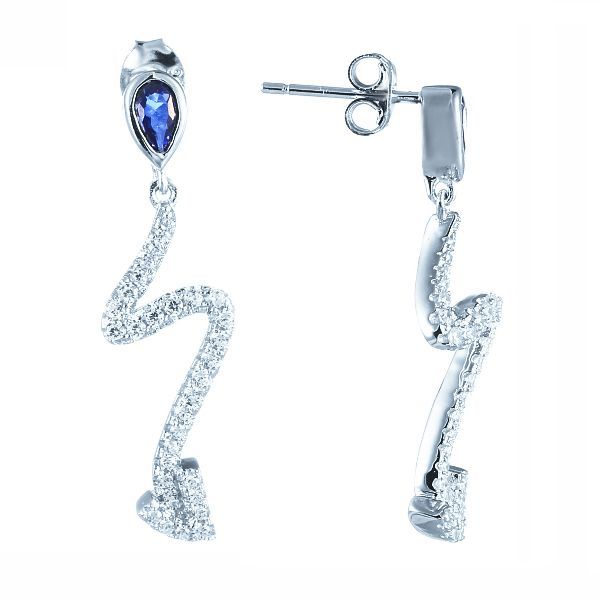 

Серьги женские из серебра Джей Ви ME02320A, фианит, ME02320A