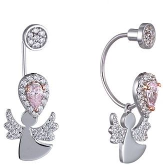 

Серьги женские из серебра Джей Ви ME087401K0Y2, фианит, ME087401K0Y2