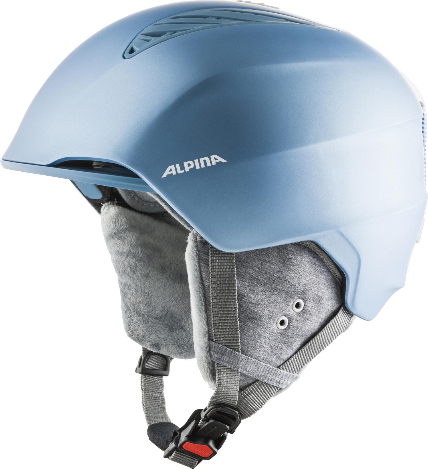 фото Горнолыжный шлем alpina grand 2021, sky blue/white matt, s/m