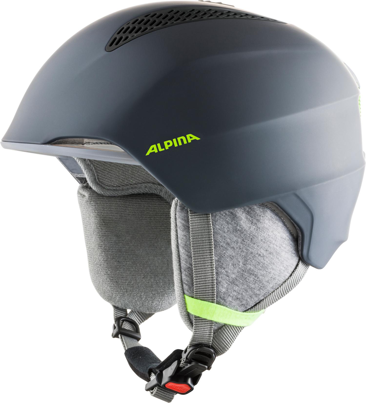 фото Горнолыжный шлем alpina grand jr 2021, charcoal/neon yellow, s/m