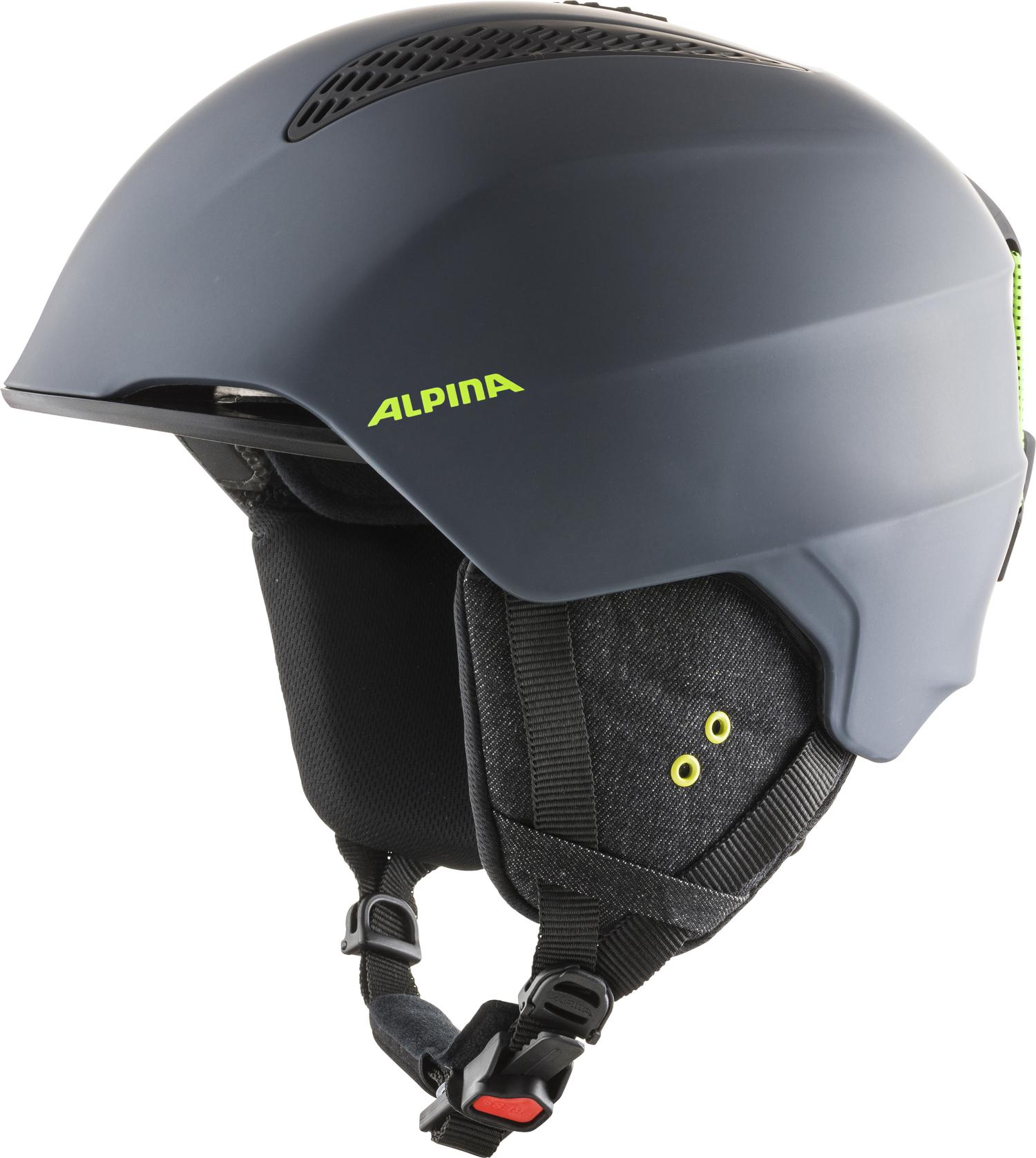 фото Горнолыжный шлем alpina grand 2021, charcoal/neon matt, m/l