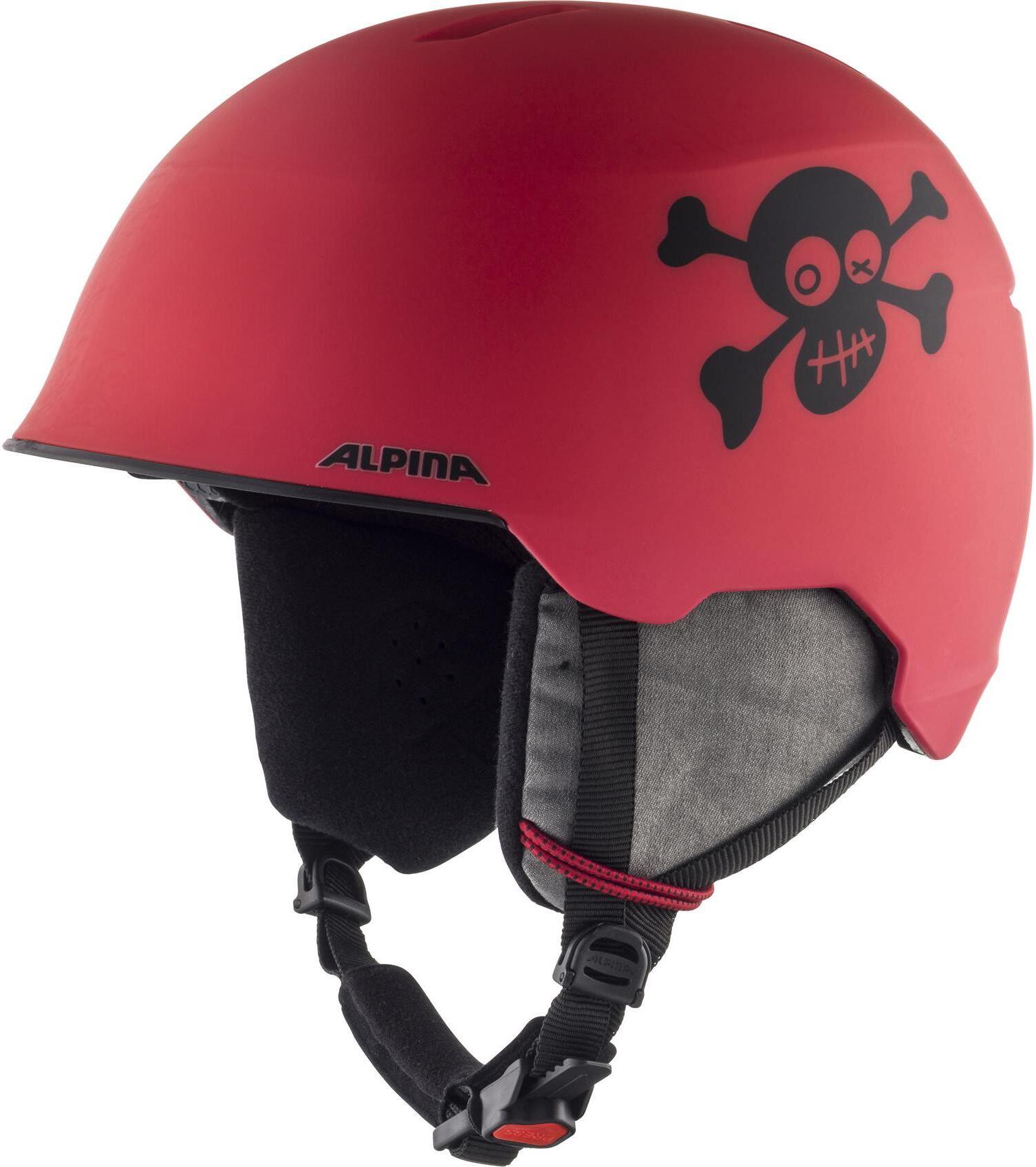 фото Горнолыжный шлем alpina maroi jr 2020, red/skull matt, s/m