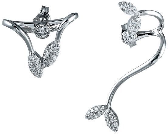 

Серьги женские из серебра Джей Ви ME12743A, фианит, ME12743A