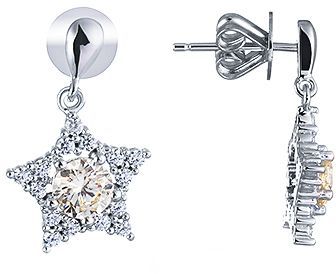 

Серьги женские из серебра Джей Ви MT1272-E1335, фианит, MT1272-E1335