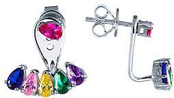 

Серьги женские из серебра Джей Ви SE-C0401C, фианит, SE-C0401C
