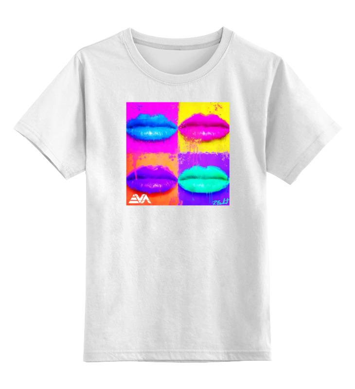 

Детская футболка классическая Printio Pop lips, р. 104, Белый, 0000000718319