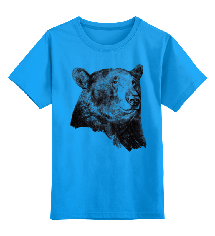 Купить 0000000717513, Детская футболка классическая Printio Медведь, р. 104,