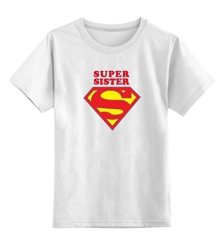 

Детская футболка классическая Printio Super sister, р. 104, Белый, 0000000713047
