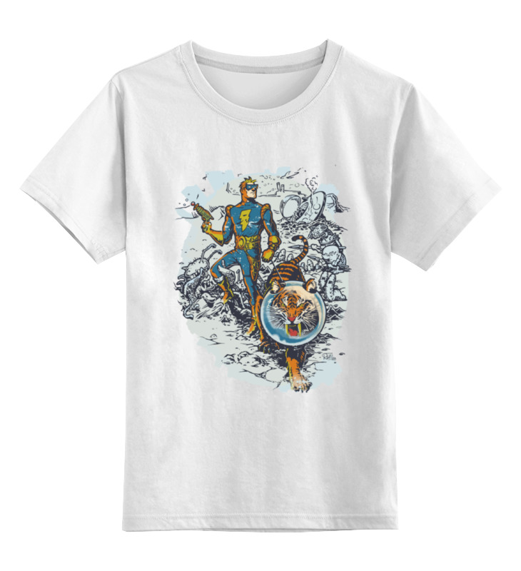 

Детская футболка Printio Calvin, the spiffy spaceman цв.белый р.116, 0000000726195