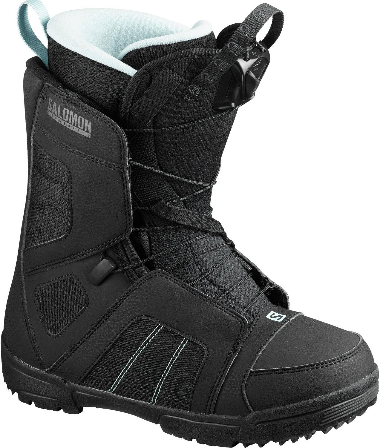 фото Ботинки для сноуборда salomon scarlet 2021, black/sterlingack, 25.5