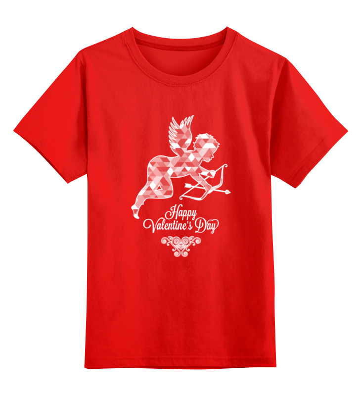 

Детская футболка Printio Happy valentnine's day цв.красный р.128, 0000000721413