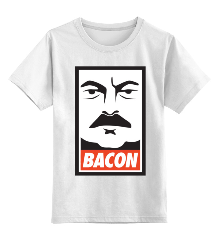 

Детская футболка классическая Printio Bacon, р. 128, Белый, 0000000719296