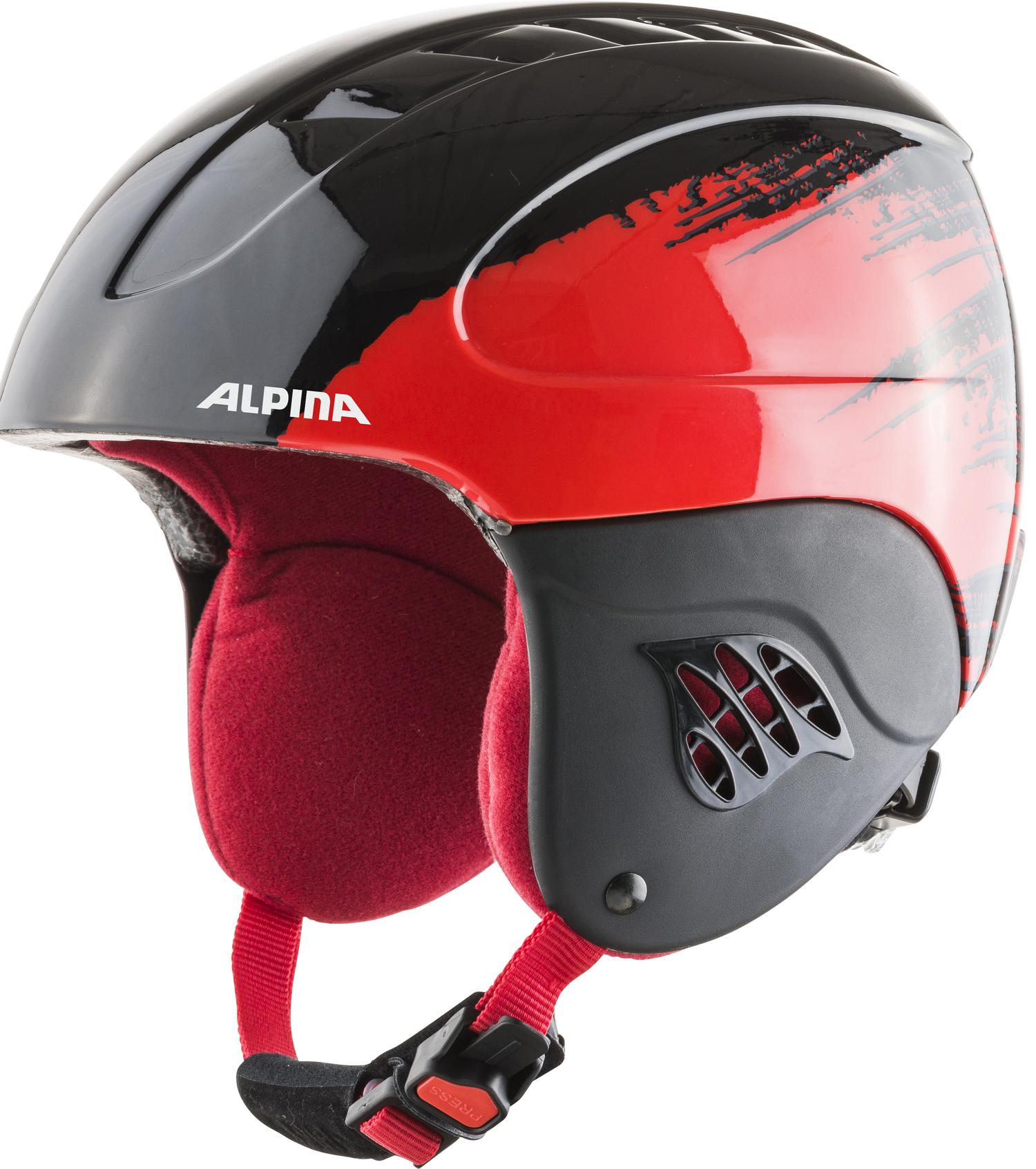 фото Горнолыжный шлем alpina carat 2021, black/red, s/xs