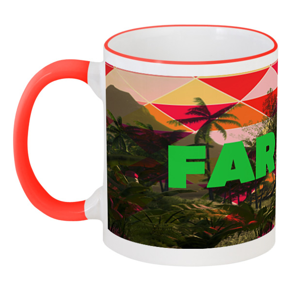 

Кружка Printio с цветной ручкой и ободком Far cry