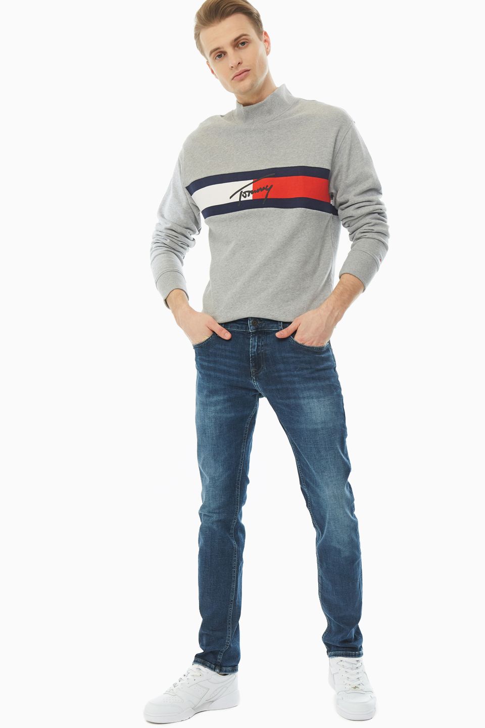 Джинсы мужские Tommy Jeans DM0DM07322 1BK nassau dk bl str синие 36/32 US