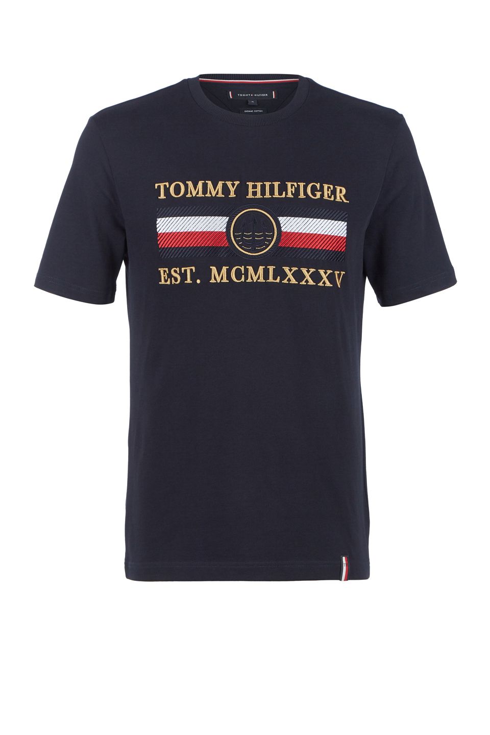 

Футболка мужская Tommy Hilfiger MW0MW13341 DW5 desert sky синяя S, Синий, MW0MW13341 DW5 desert sky