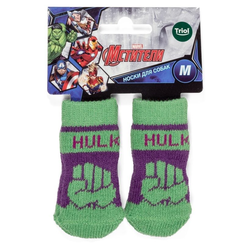 

Носки для собак Triol Marvel Халк, размер , 4 шт, Зеленый, Marvel Халк