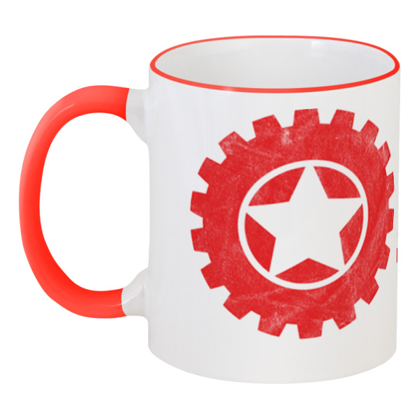 

Кружка Printio с цветной ручкой и ободком Red's logo