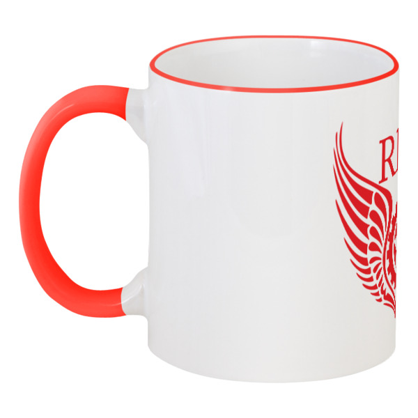 

Кружка Printio с цветной ручкой и ободком Red's logo