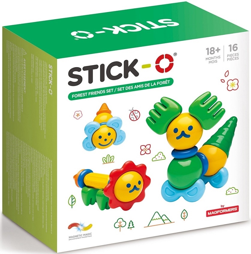 фото Stick-o forest friends set магнитный конструктор 16 деталей 902002