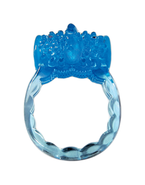 Виброкольцо LUXE VIBRO Райская птица + презерватив 1 шт.