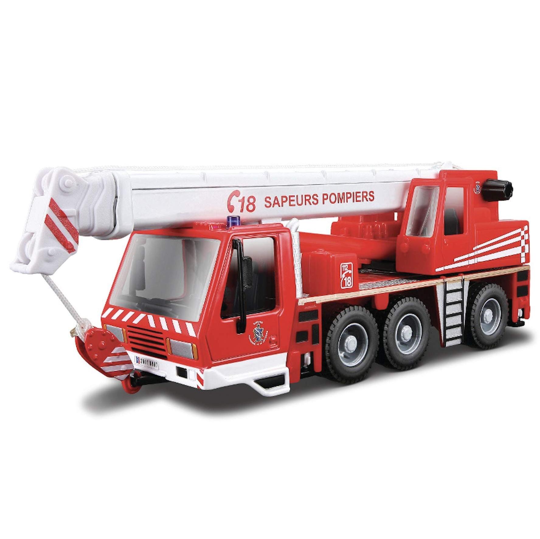 фото Bburago коллекционный пожарный кран 1:50 "sapeurs pompiers crane" 18-32010