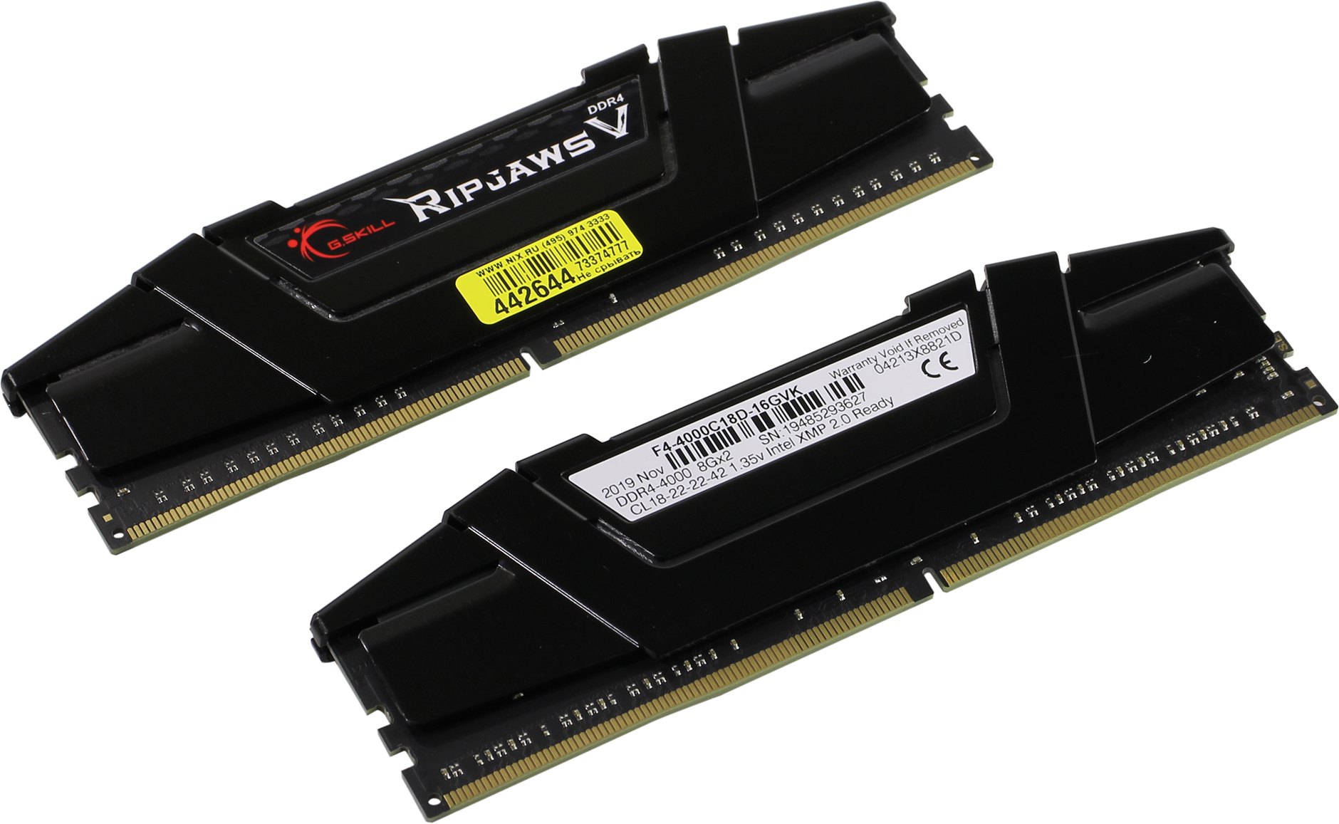 

Оперативная память G.Skill Ripjaws V (F4-4000C18D-16GVK) (2x8Gb KIT), Ripjaws V