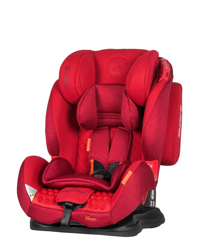 фото Автокресло coletto vivaro isofix цв.красный гр.1/2/3