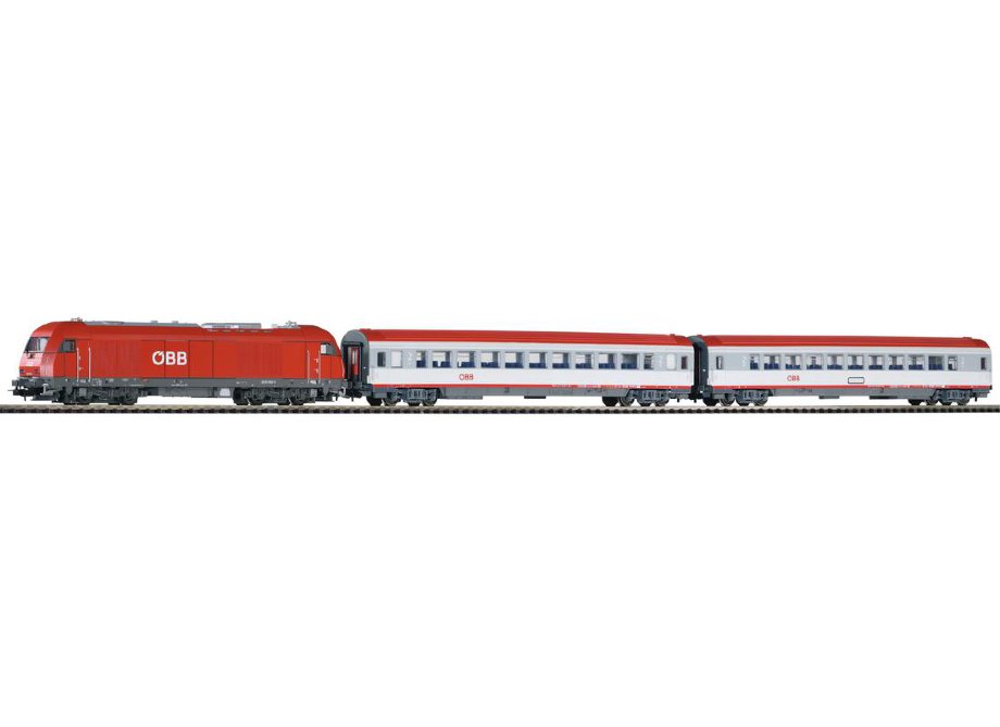 фото Стартовый набор piko пассажирский поезд с дизельным локомотивом rh 2016 с двумя вагонами