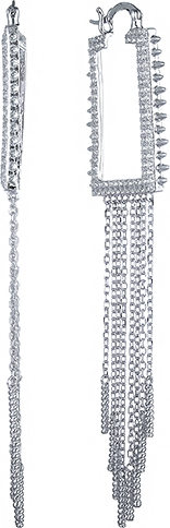

Серьги женские из серебра Джей Ви SE27138-H, фианит, SE27138-H