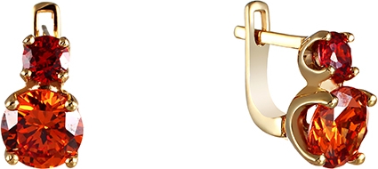 

Серьги женские из серебра Джей Ви SE2627-E, фианит, SE2627-E