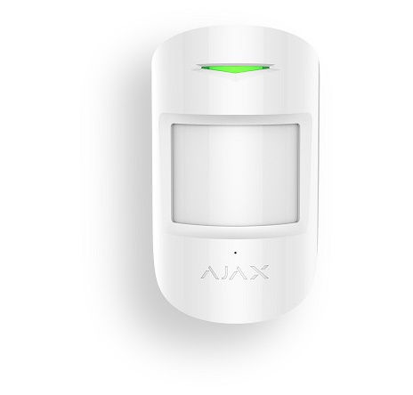 Комбинированный датчик движения и разбития стекла Ajax CombiProtect (white)