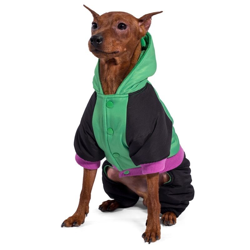 Комбинезон для собак Triol, Marvel Халк M, унисекс, зеленый, черный, длина спины 30 см