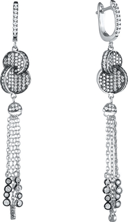 

Серьги женские из серебра Джей Ви SS-B0951EB, фианит, SS-B0951EB