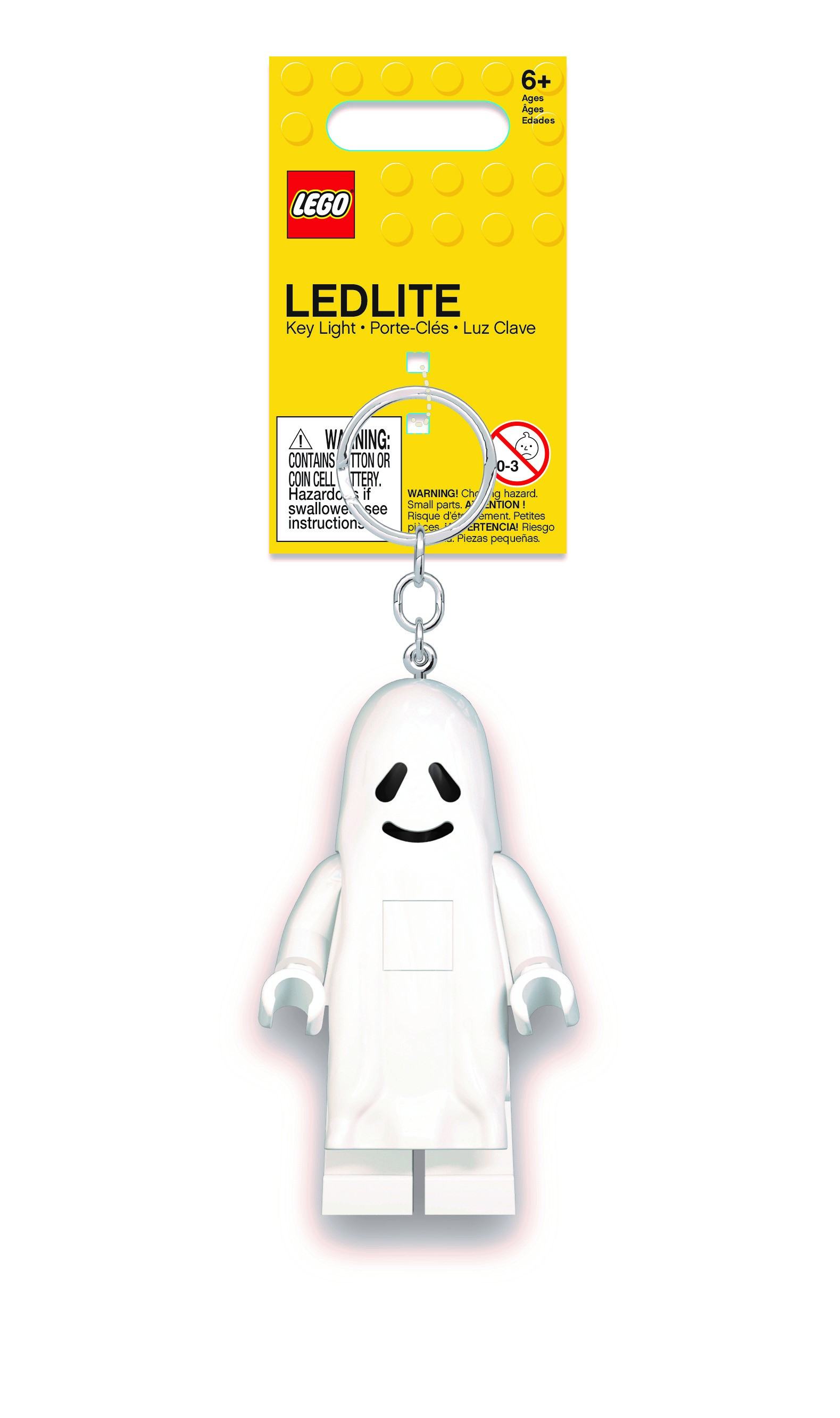 фото Брелок-фонарик для ключей lego ghost привидение lgl-ke48
