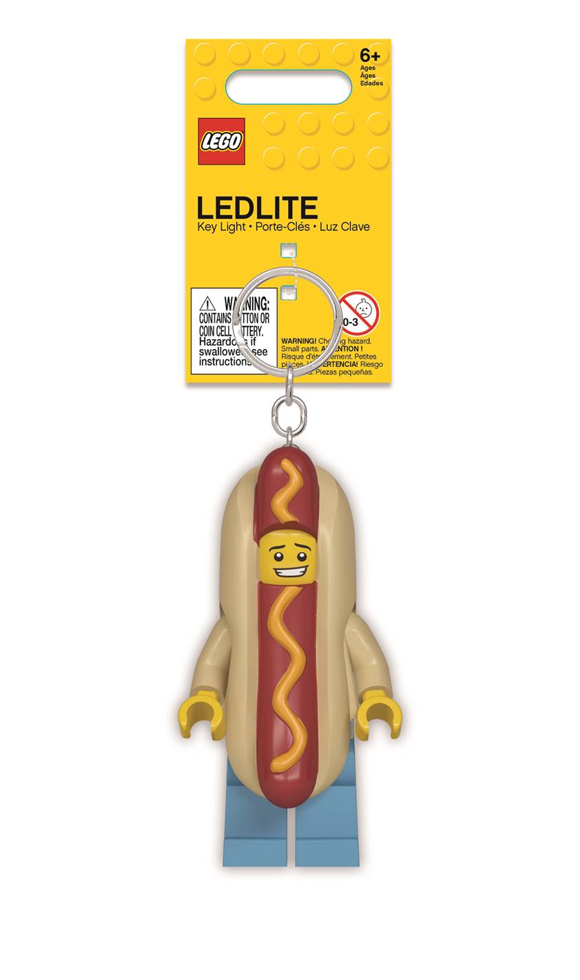 Брелок-фонарик для ключей LEGO Hot Dog Man Человек-Хот-дог LGL-KE119