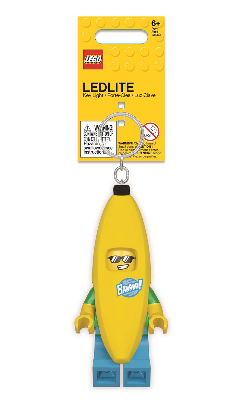 фото Брелок-фонарик для ключей lego banana guy человек-банан lgl-ke118