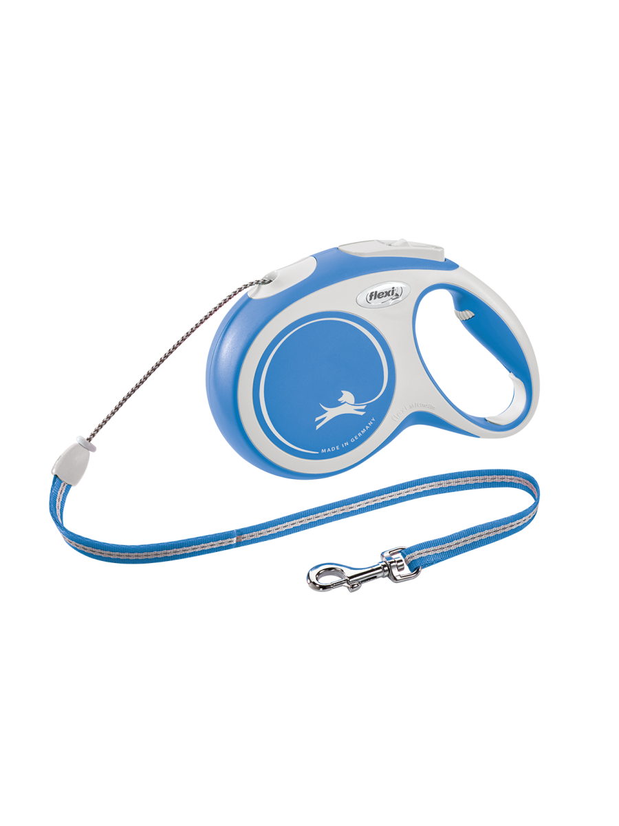 

Поводок-рулетка Flexi New Comfort cord M 8m kg синий, New Comfort cord